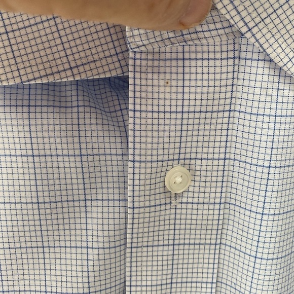 F mens Jos. A. Bank dressy long sleeve button up shirt size 17.5. See note - Picture 3 of 5